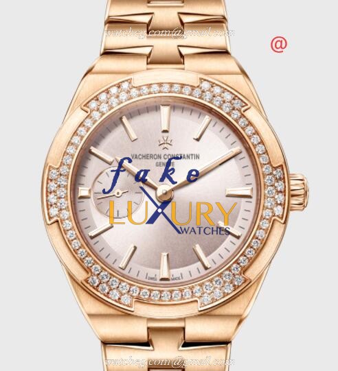 Vacheron Constantin 2305V/000R-B077 Overseas Automatic 18kt Rose Gold Diamonds Pink Dial Replica - Luxury Replica Watch