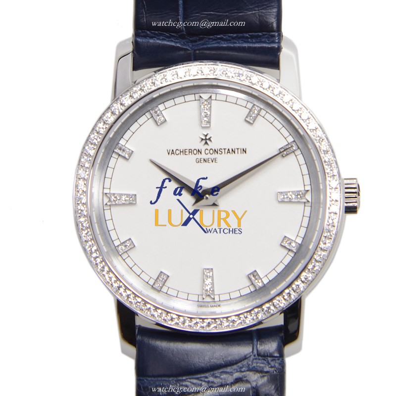 Vacheron Constantin 25558/000G-9405 Traditionnelle Replica Watch, Quartz Movement, White Gold & - Luxury Replica Watch