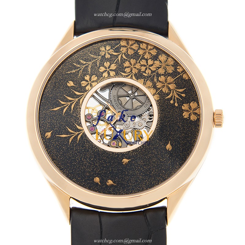 Vacheron Constantin 33222/000R-9701 Replica Watch, Manual Wind, 18kt Rose Gold, Black Dial - Luxury Replica Watch