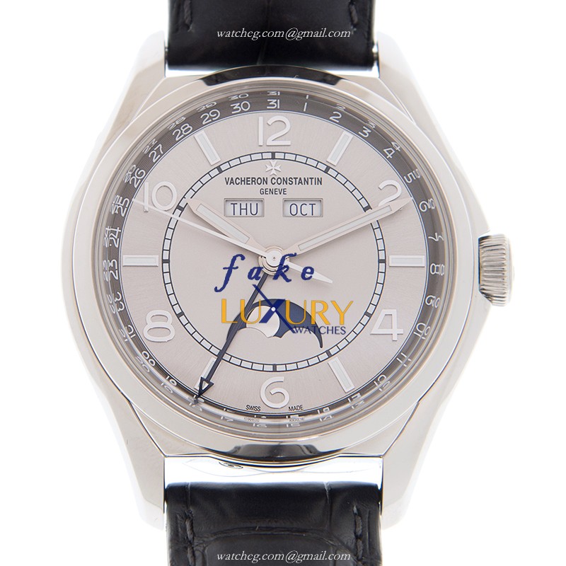 Vacheron Constantin FIFTYSIX 4000E/000A-B439 Replica Watch, Gray Dial, Steel Case, Black Alligator - Luxury Replica Watch