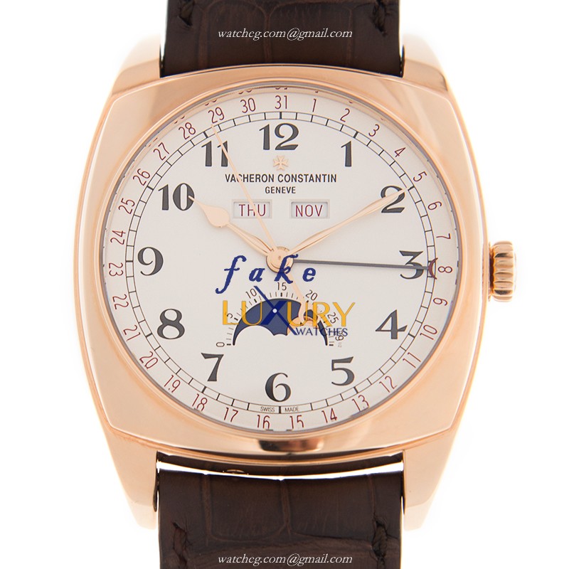 4000S/000R-B123 - Vacheron Constantin Harmony Replica Watch - 18kt Rose Gold Automatic - White Dial - Luxury Replica Watch
