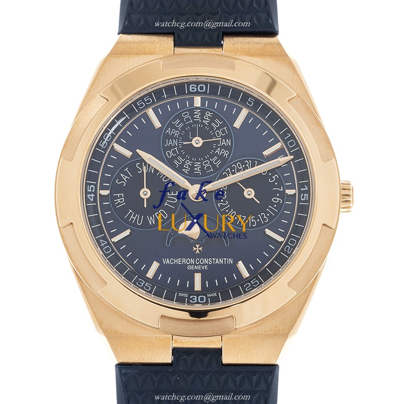 4300V/000R-B509 - Vacheron Constantin Overseas Replica Watch - Automatic - 18kt Rose Gold - Blue - Luxury Replica Watch