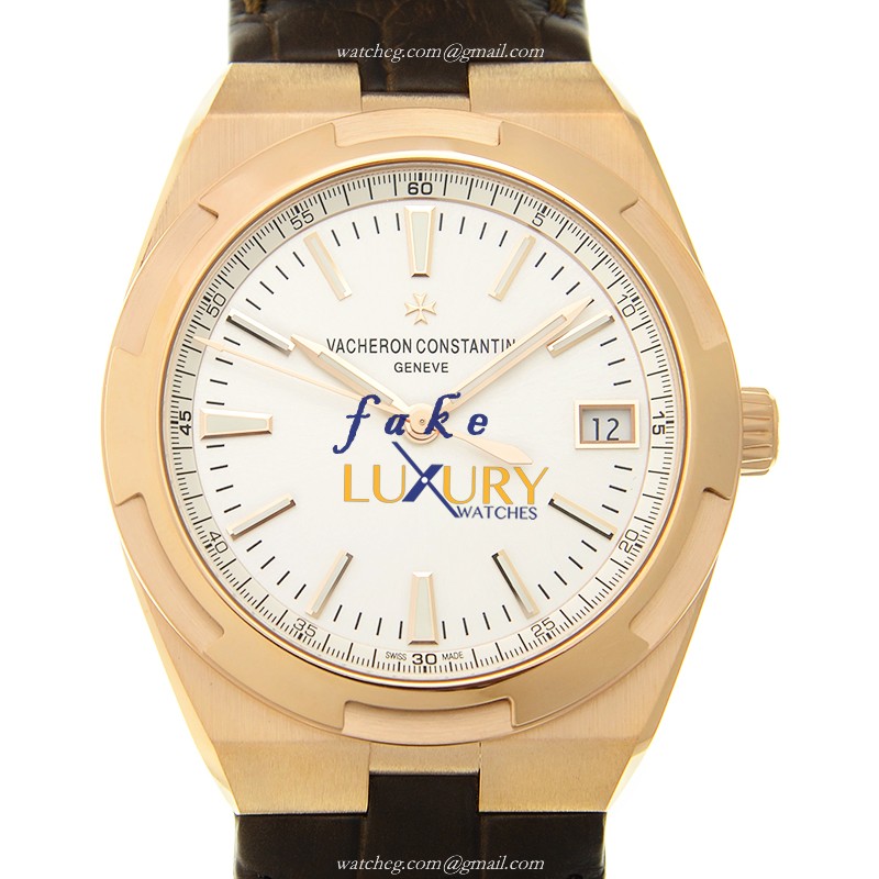Vacheron Constantin 4500V/000R-B127 Overseas Replica Watch, Silver Dial, Rose Gold Case, Automatic - Luxury Replica Watch