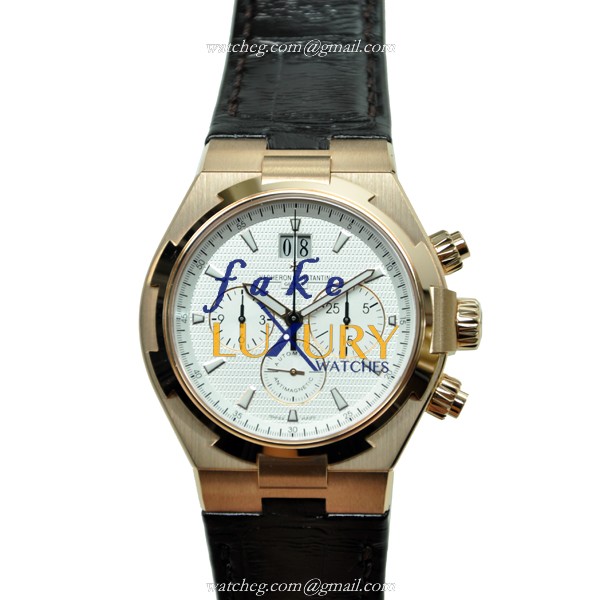 Vacheron Constantin 49150/000R-9454 Overseas Replica Watch, Automatic, Silver Dial, Rose Gold Case - Luxury Replica Watch