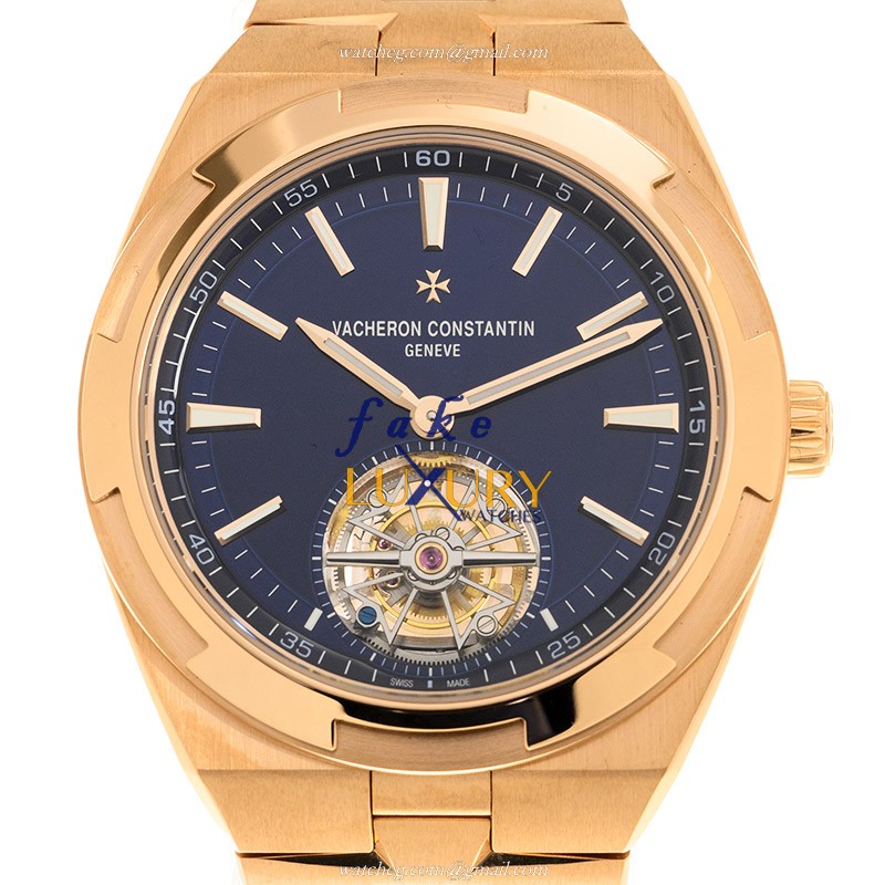 Vacheron Constantin 6000V/110R-B733 Replica Watch, Automatic, Blue Dial, 18kt Rose Gold Case - Luxury Replica Watch