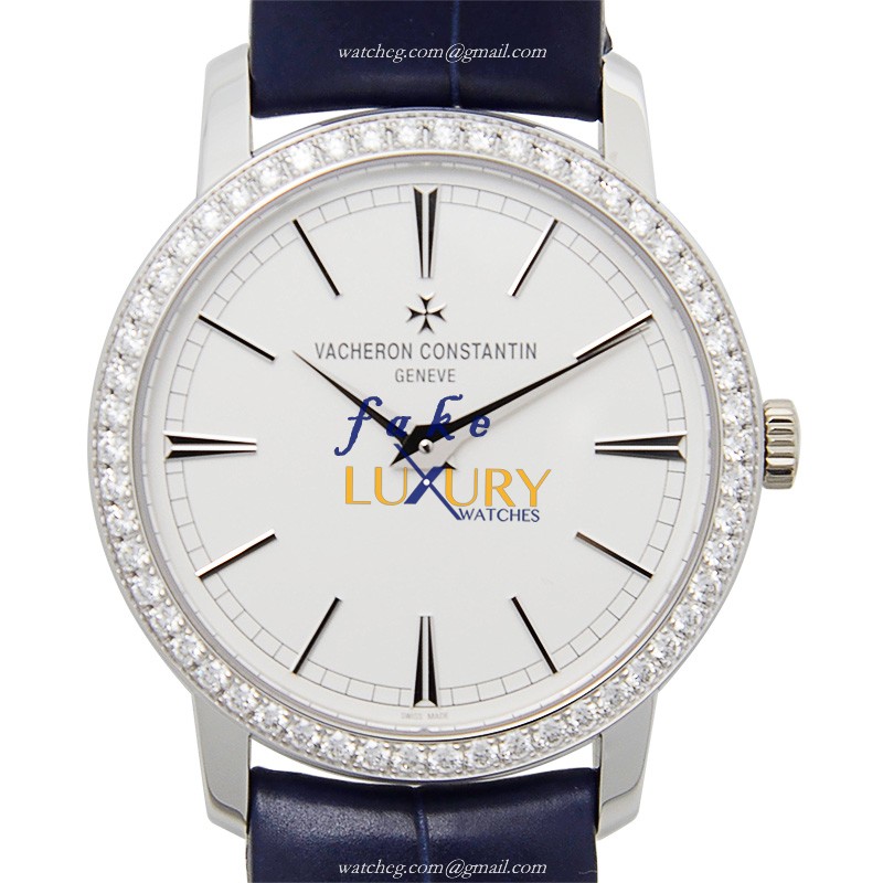 81590/000G-9848 - Vacheron Constantin Traditionnelle Replica Watch - Manual Wind White Gold Diamond - Luxury Replica Watch