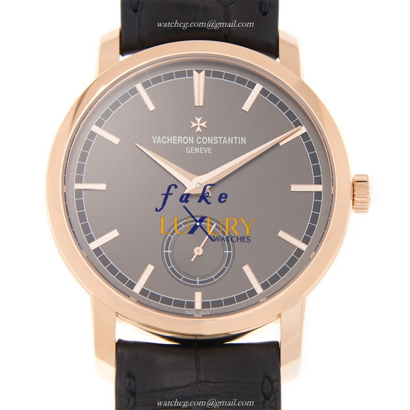 Vacheron Constantin 82172/000R-B402 Traditionnelle Replica Watch, Manual Wind, Gray Dial, Rose Gold - Luxury Replica Watch