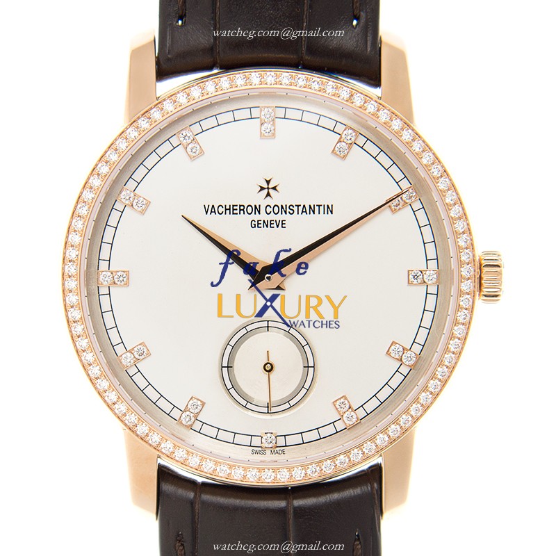 Vacheron Constantin 82572/000R-9604 Replica Watch, Manual Wind, Silvery White Dial, 18kt Rose Gold - Luxury Replica Watch